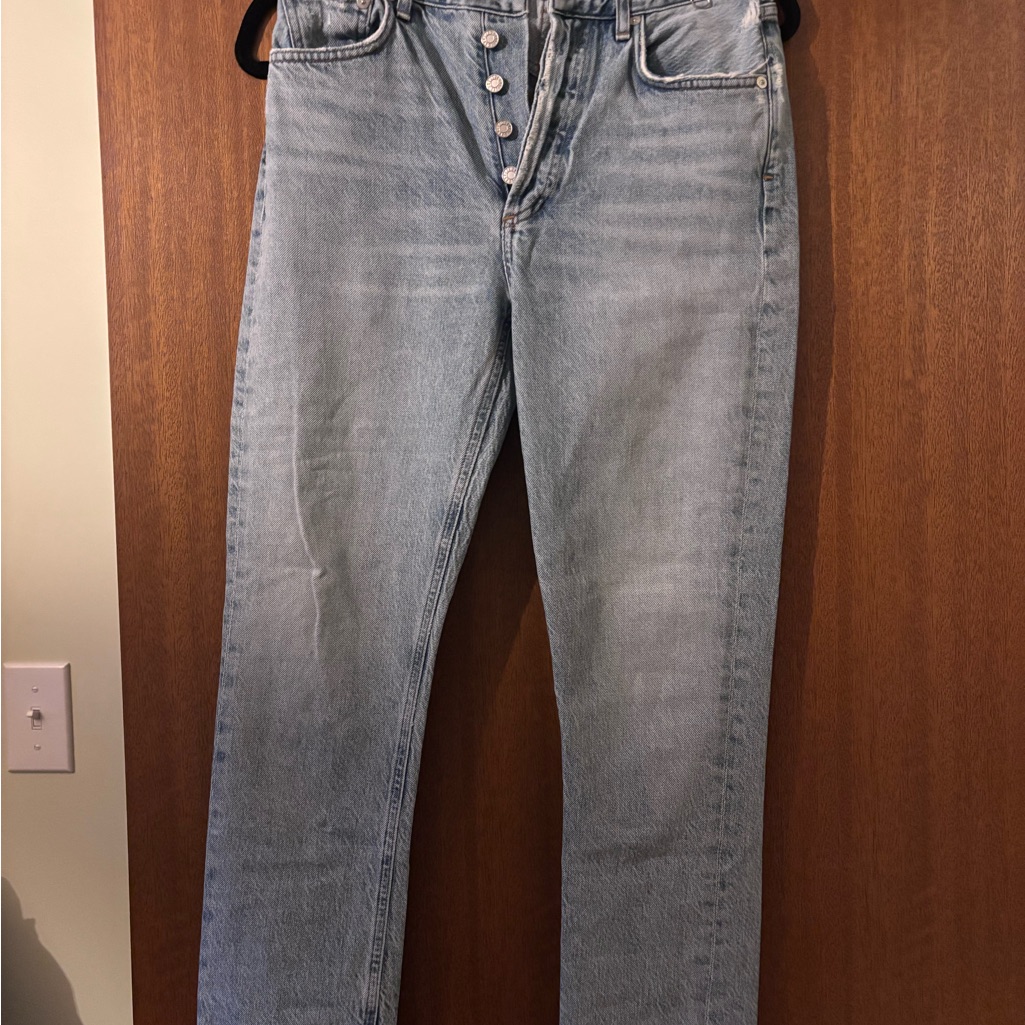 Agolde “Riley” Button-Fly Jeans